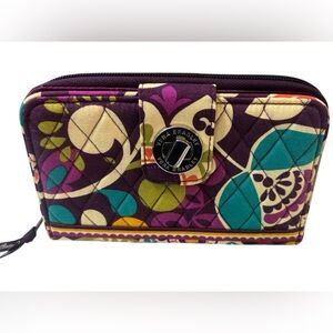 Vera Bradley Turn Lock Wallet. - Plum Crazy